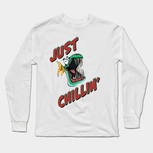 Just Chillin' Doorslammer Gasser or Funny Car Drag Racing Motif Long Sleeve T-Shirt